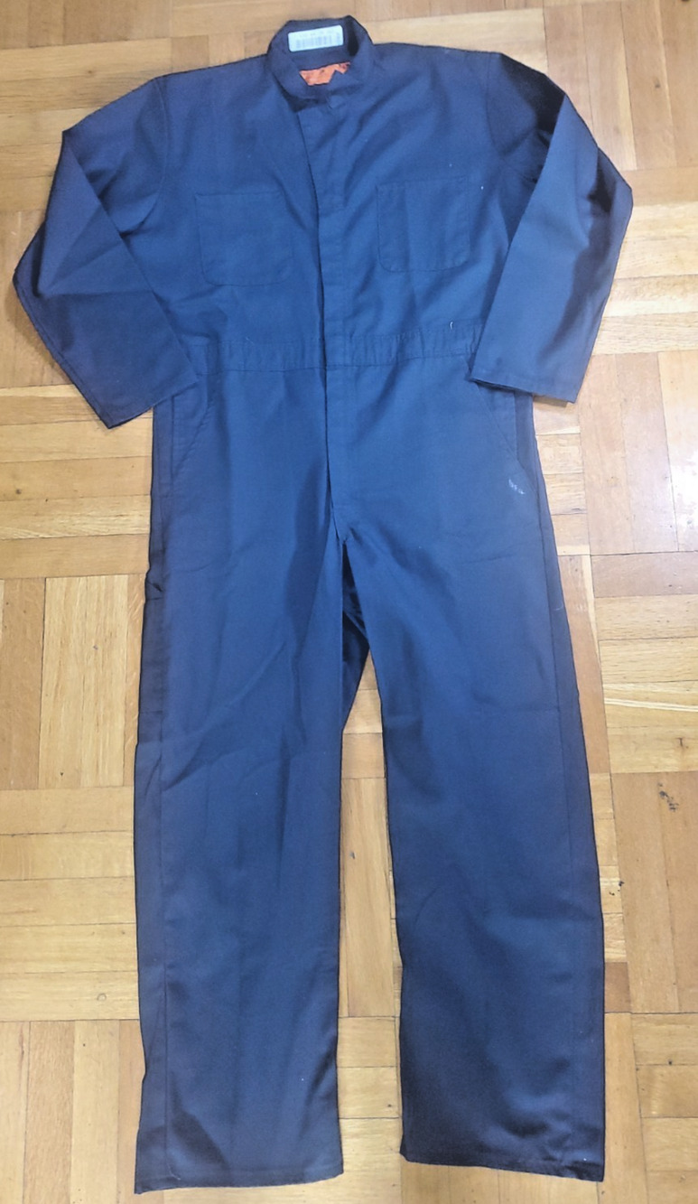 Vintage Red Kap Navy Blue Long Sleeve Work Coveralls Jumpsuit Zip Mens Size 44 R